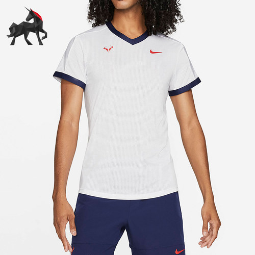 Nike/耐克正品新款女白蓝色网球训练经典轻盈网球T恤CV2803-101