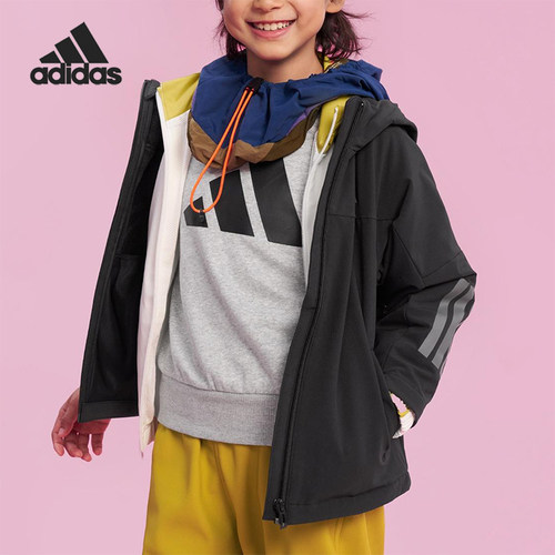 Adidas/阿迪达斯正品WOVEN JACKET儿童运动梭织户外外套KS0652