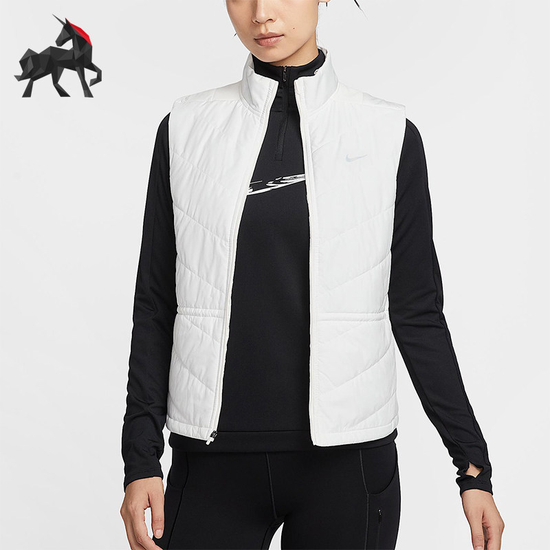 Nike/耐克正品2025女士运动反光跑步保暖拼接棉马甲HV2656-133