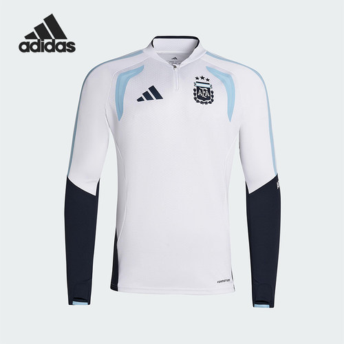 Adidas/阿迪达斯正品2025冬季款男士套头立领拼接足球上衣JZ5969