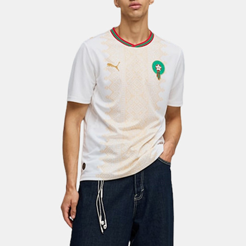 Puma/彪马正品摩洛哥2026客场球衣新款男经典白绿色球衣783318-02