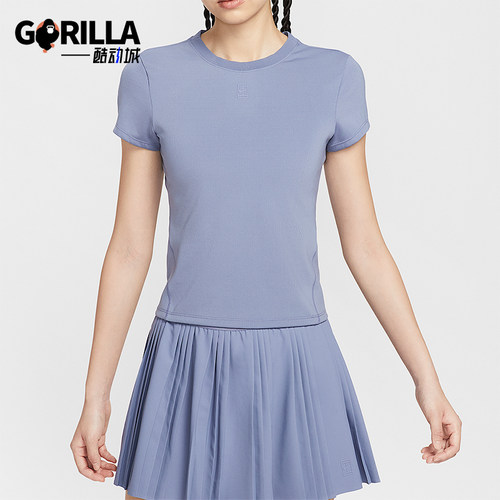 Nike/耐克正品Dri-FIT女士运动网球透气针织休闲短袖HQ2995-499