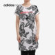 女子短袖 Adidas 新款 当季 休闲印花运动连衣裙CV8125 阿迪达斯正品