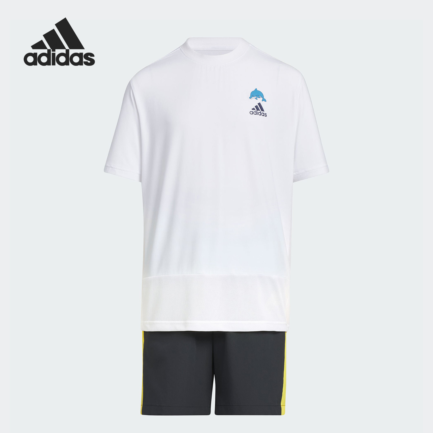 Adidas/阿迪达斯正品夏季新款大童短袖短裤运动套装IA9295