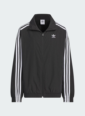 Adidas/阿迪达斯正品三叶草大童简约梭织立领经典外套JM4679