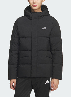 Adidas/阿迪达斯正品LINEAR男士休闲连帽运动耐穿羽绒服KQ5519