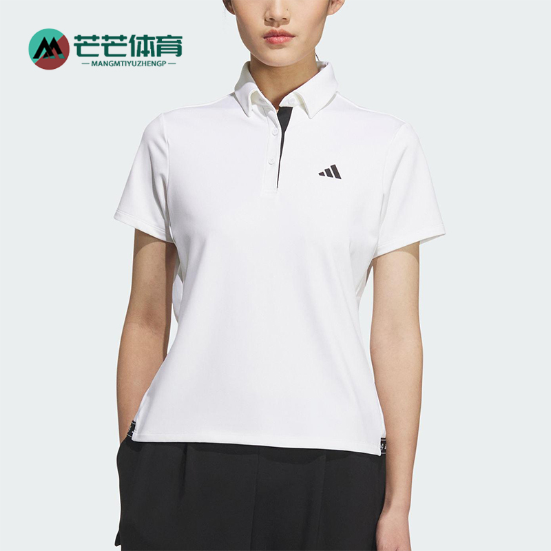 Adidas/阿迪达斯正品POLO SS女士针织经典高尔夫翻领POLO衫JM3015