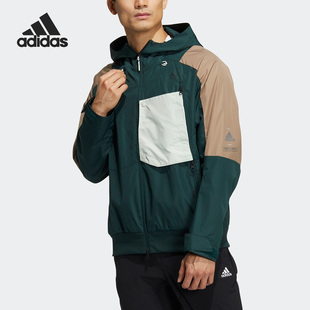 新款 男子休闲运动夹克连帽外套HN9040 阿迪达斯正品 Adidas