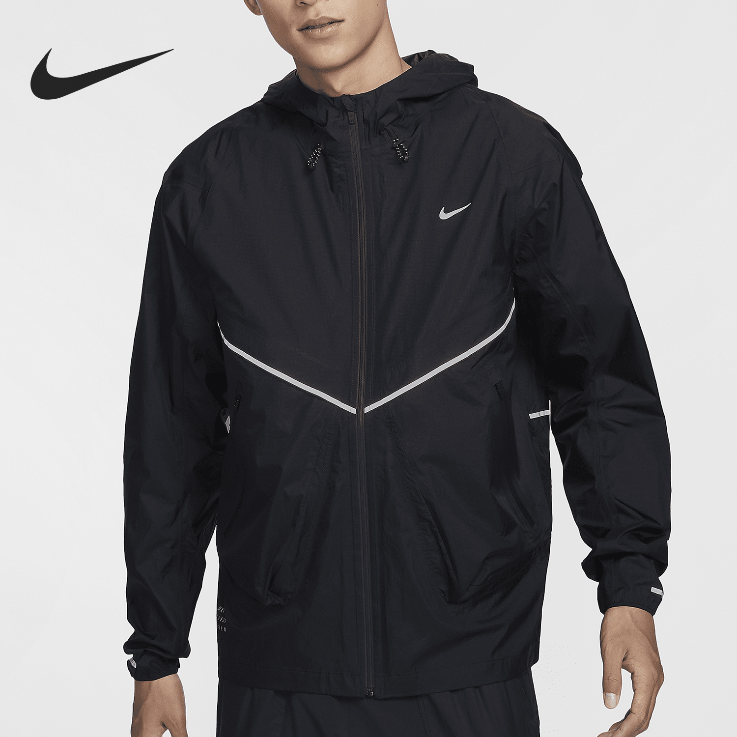 耐克男士防风防水跑步夹克