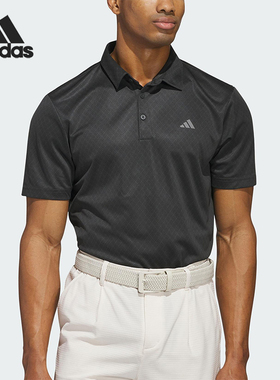 Adidas/阿迪达斯正品新款男深灰色简约翻领经典短袖POLO衫JF8850