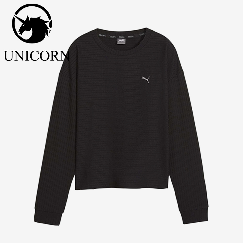 Puma/彪马正品UNWIND女士运动针织圆领套头透气休闲长袖524865-01