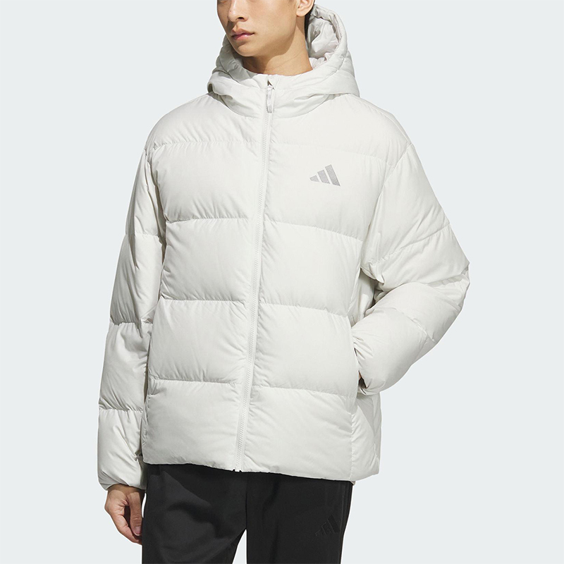 Adidas/阿迪达斯正品2025男士时尚保暖户外连帽运动羽绒服KC2477