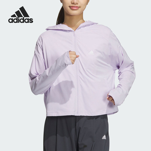 UPF Adidas 阿迪达斯正品 JKT女士防晒夹克外套JJ1335 KNIT