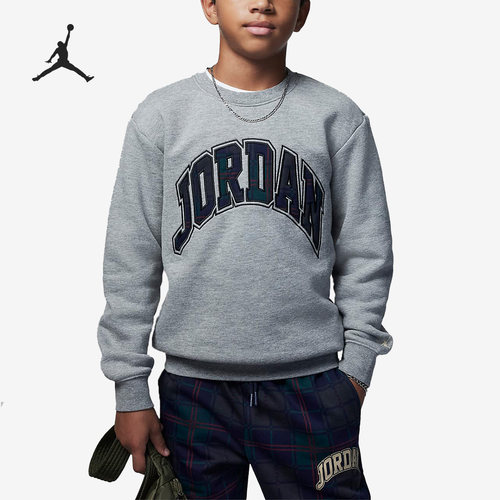 Nike/耐克正品Air Jordan大童加绒保暖运动卫衣FB9422-091