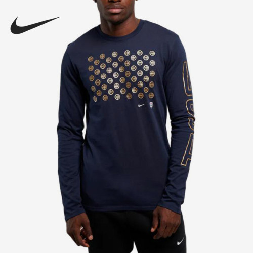 Nike/耐克正品男女同款圆领字母品牌Logo长袖T恤FQ3638-451
