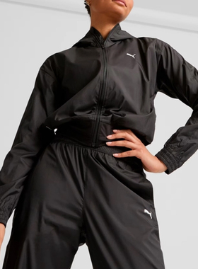 Puma/彪马正品TrainFavorite女黑色连帽经典夹克外套525692-01