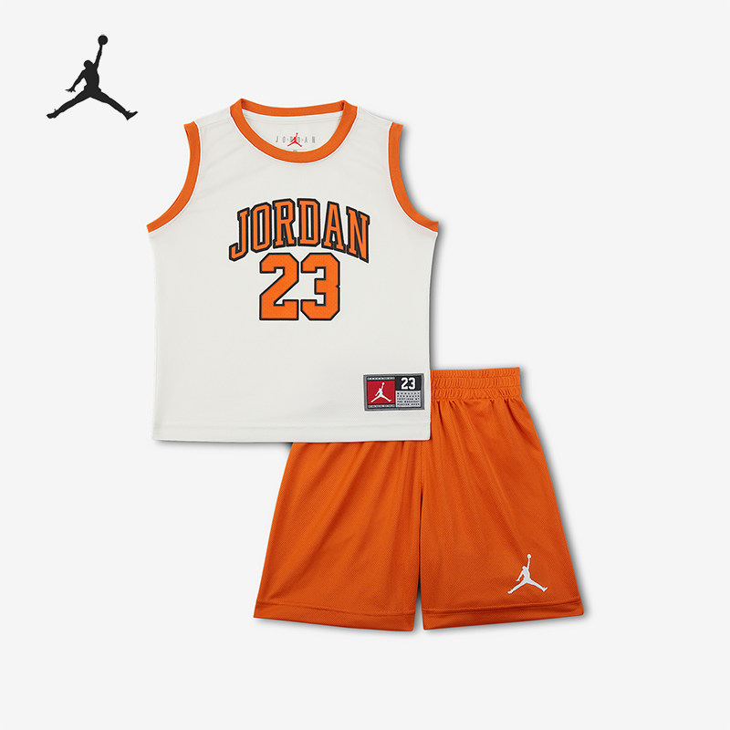 Nike/耐克正品JORDAN小童篮球透气运动网眼训练套装HF2234-812