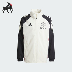 男士 Adidas 新款 秋季 拼接宽松立领外套JE3725 阿迪达斯正品