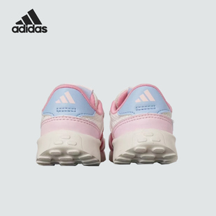 款 Adidas 阿迪达斯正品 四季 JQ6717 婴童低帮魔术贴透气休闲鞋