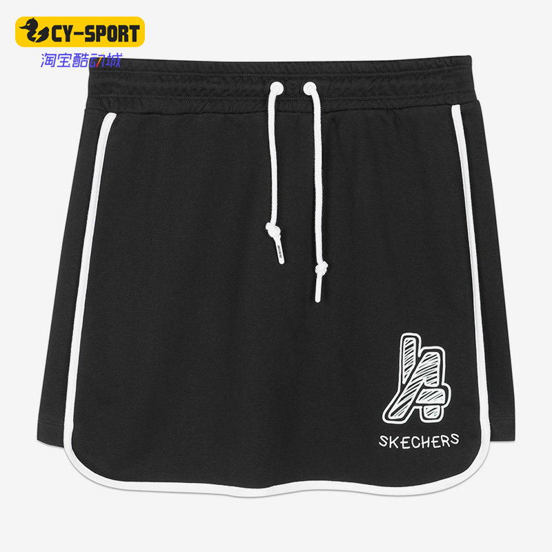 Skechers/斯凯奇正品夏季新款女子运动透气针织时尚短裙 L420W329,运动服/休闲服装,运动半身裙,淘宝优惠券,粉丝福利购,淘宝优惠卷