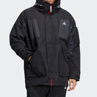 Adidas/阿迪达斯正品休闲男子宽松防风连帽夹克外套 HC0275