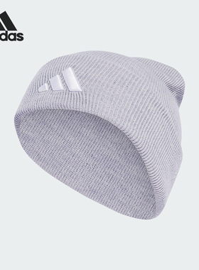 Adidas/阿迪达斯正品NEW LOG BEA CUF男女保暖针织帽JX5746