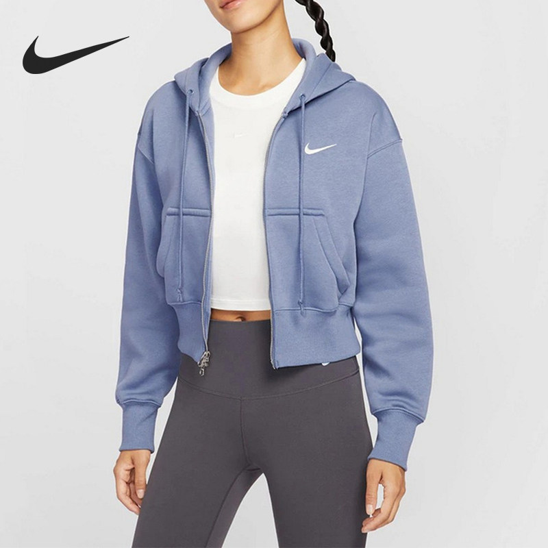 Nike/耐克官方正品2025冬季款女士连帽短款刺绣外套HV2427-499,运动服/休闲服装,运动茄克/外套,淘宝优惠券,粉丝福利购,淘宝优惠卷
