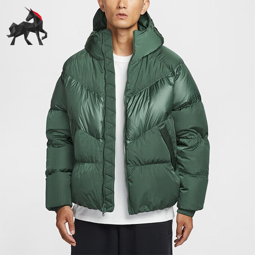 Nike/耐克正品2025冬季款男士短款保暖连帽宽松羽绒服IB2961-319