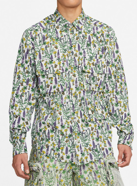 Nike/耐克正品夏季花卉满印透气男子运动翻领长袖T恤DN3942-072