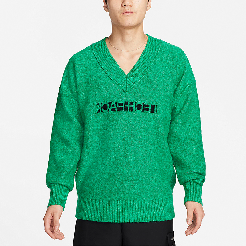 耐克正品男子V领休闲毛衣