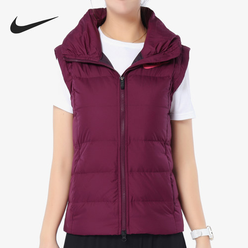 耐克nike正品冬季女子休闲风马甲
