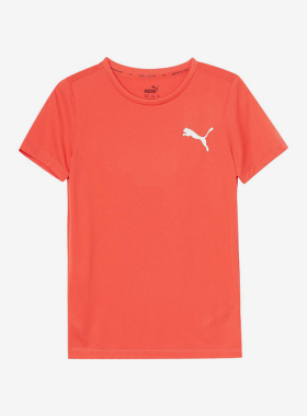 Puma/彪马正品T恤儿童橙色休闲舒适轻便经典透气短袖586980-25