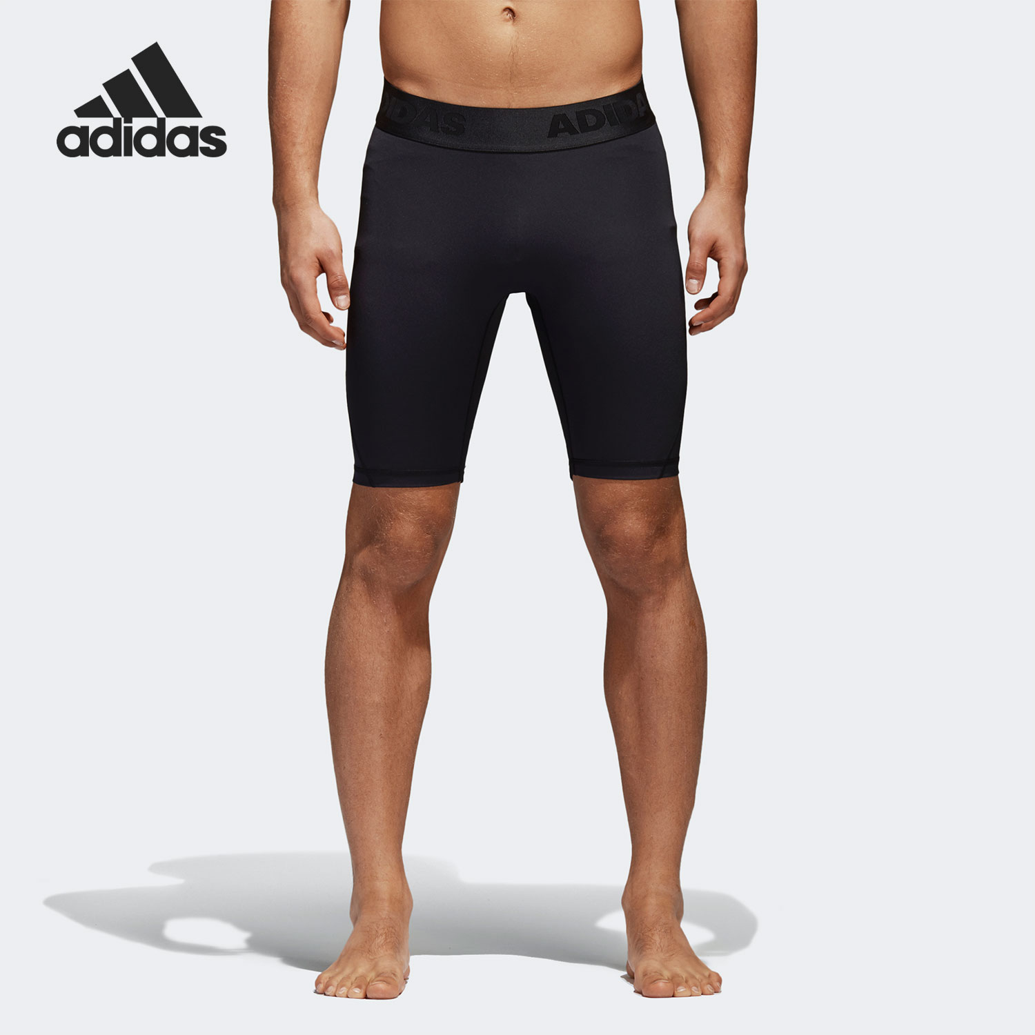 Adidas/阿迪达斯正品男子透气吸汗健身训练紧身短裤 CF7299