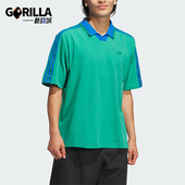 运动刺绣针织POLO衫 百搭三叶草男士 IZ3006 阿迪达斯正品 Adidas