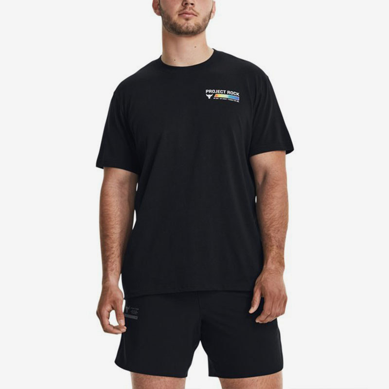 UA/安德玛正品夏季新款男士logo印花宽松训练运动短袖1380855-001