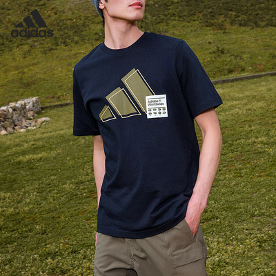 Adidas/阿迪达斯正品当季新款男子休闲透气运动短袖 GU3643