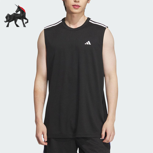 Adidas/阿迪达斯正品2025夏季男士篮球经典运动无袖背心KE5906