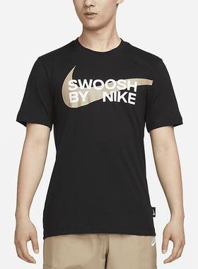 Nike/耐克正品2025男士日常圆领套头印花透气运动短袖FD1248-010