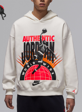 Nike/耐克正品Jordan男士运动加绒套头时尚复古卫衣IF1844-133