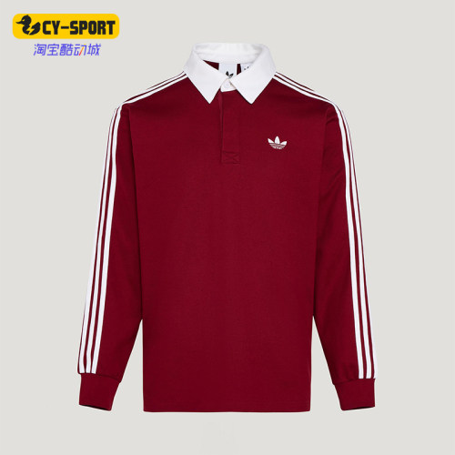 Adidas/阿迪达斯正品三叶草男士宽松经典运动长袖POLO衫KG3905