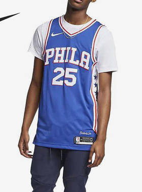 Nike/耐克正品NBA AU男士球员版篮球球衣经典背心T恤AV2688-495