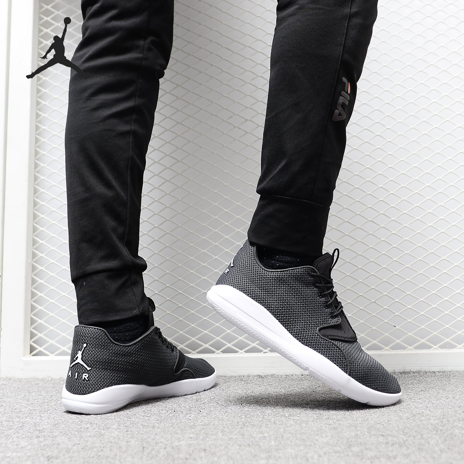 Nike/耐克正品男子JORDAN ECLIPSE AJ黑白奥利奥运动跑步鞋724010