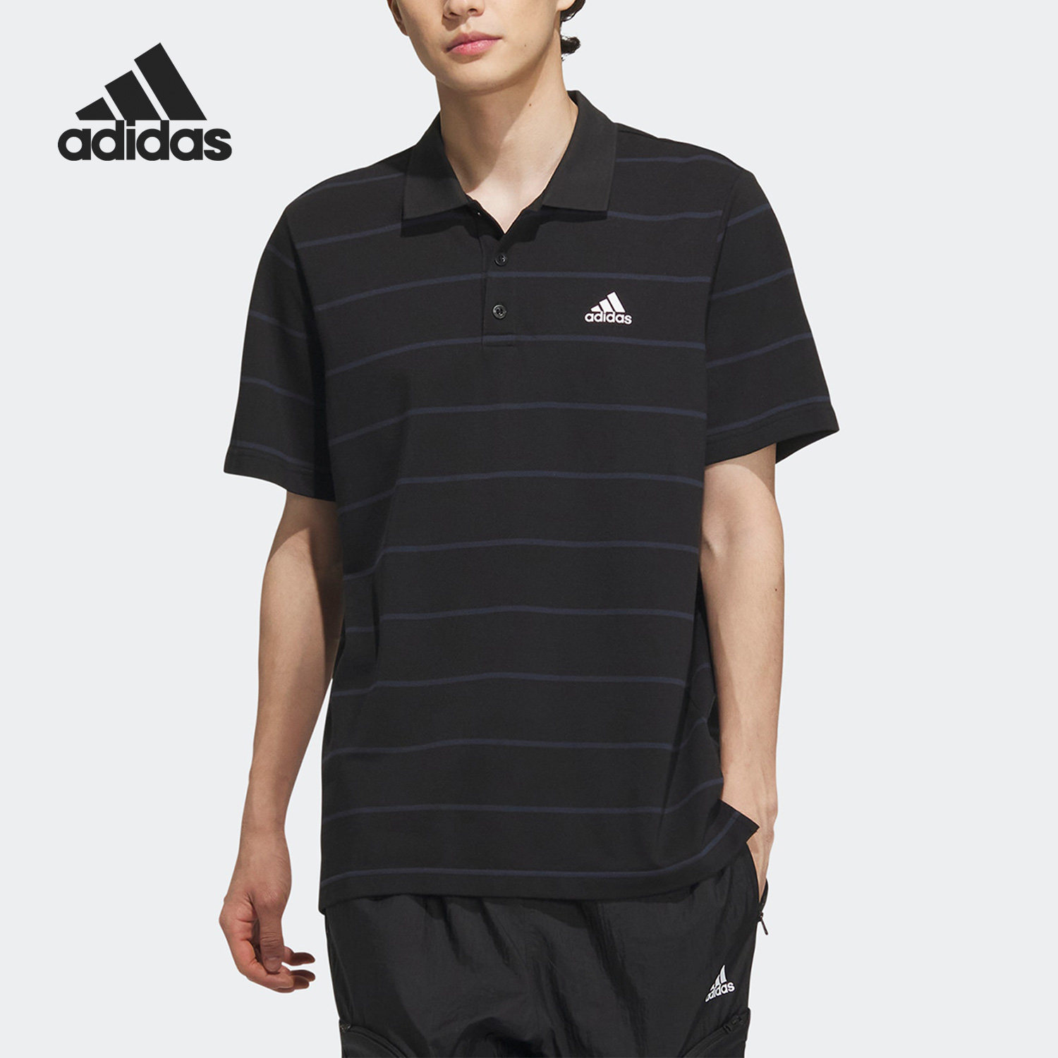 Adidas/阿迪达斯官方正品当季新款翻领POLO衫男子运动T恤IA8163,运动服/休闲服装,运动T恤,淘宝优惠券,粉丝福利购,淘宝优惠卷
