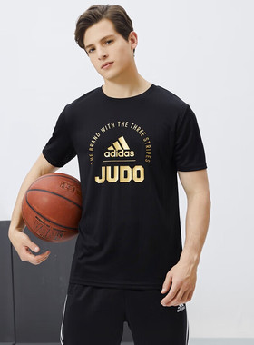 Adidas/阿迪达斯正品运动男士简约印花短袖T恤ADICLTS21J-BG