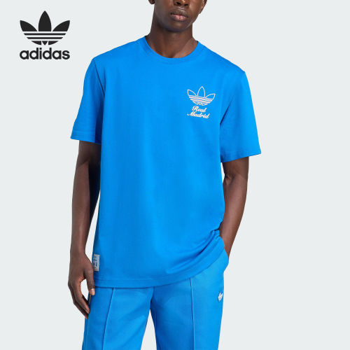 Adidas/阿迪达斯正品三叶草男士圆领套头耐穿运动短袖JM2123
