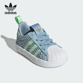 三叶草婴童网眼轻便休闲运动透气板鞋 Adidas 阿迪达斯正品 JH7472