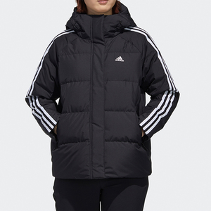 阿迪达斯女正品运动休闲子羽绒服