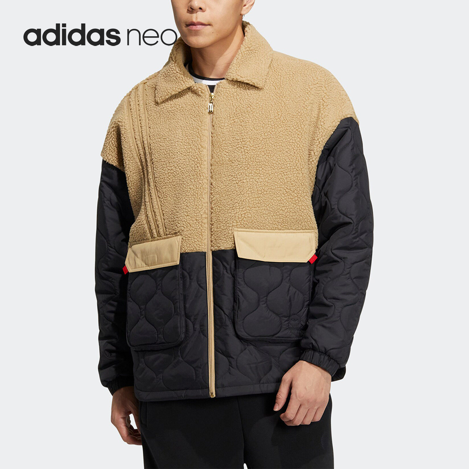 Adidas/阿迪达斯官方正品NEO新款男女休闲梭织运动宽松棉服IQ1582,运动服/休闲服装,运动棉衣,淘宝优惠券,粉丝福利购,淘宝优惠卷