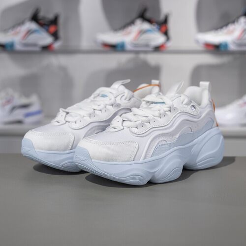 李宁正品2024新款蜜糖V2女子反光舒适厚底防滑休闲鞋AGCU296-5