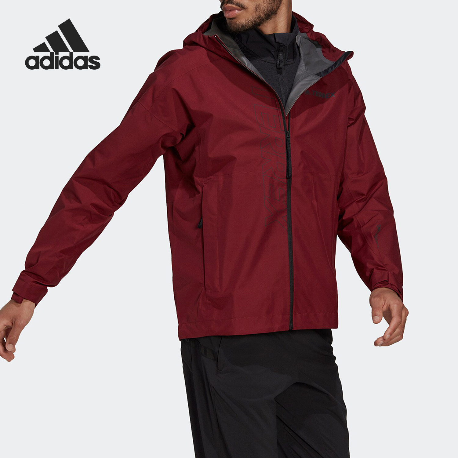 Adidas/阿迪达斯官方正品GTX PACLITE J男士户外运动冲锋衣HH9183